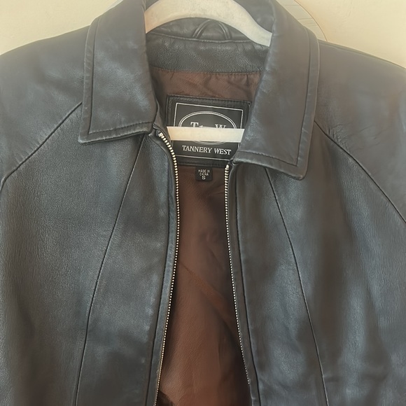Vintage Tannery West SOFT Black LEATHER Biker Moto Jacket Sz S EUC - Picture 17 of 17